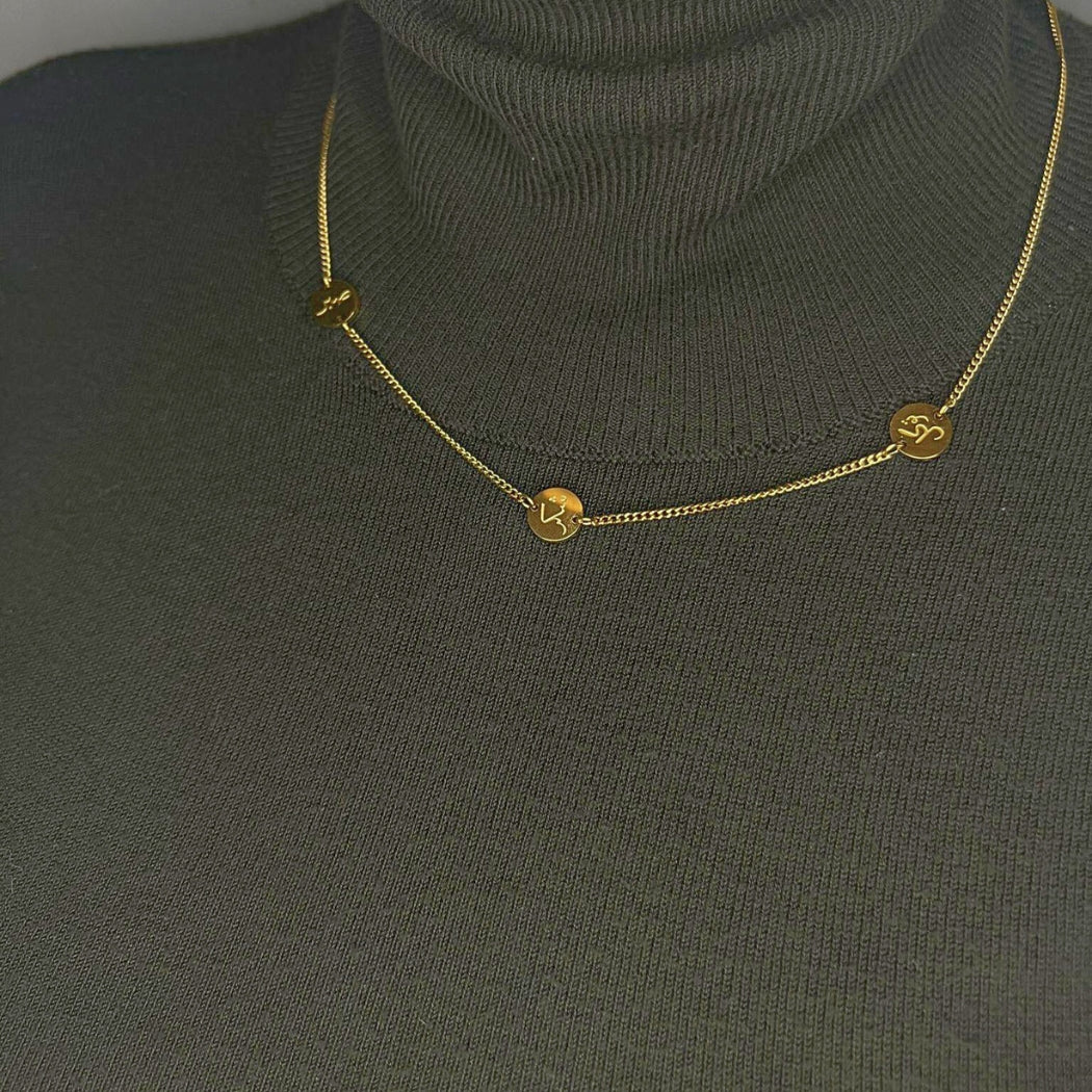 Sabr, Shukr, Tawakkul Halskette | 18K Gold plattiert