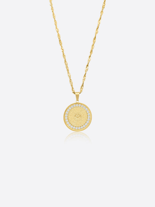 Setzen Sie Ayatul Kursi Armband + Ayatul Kursi Zirkonia Halskette